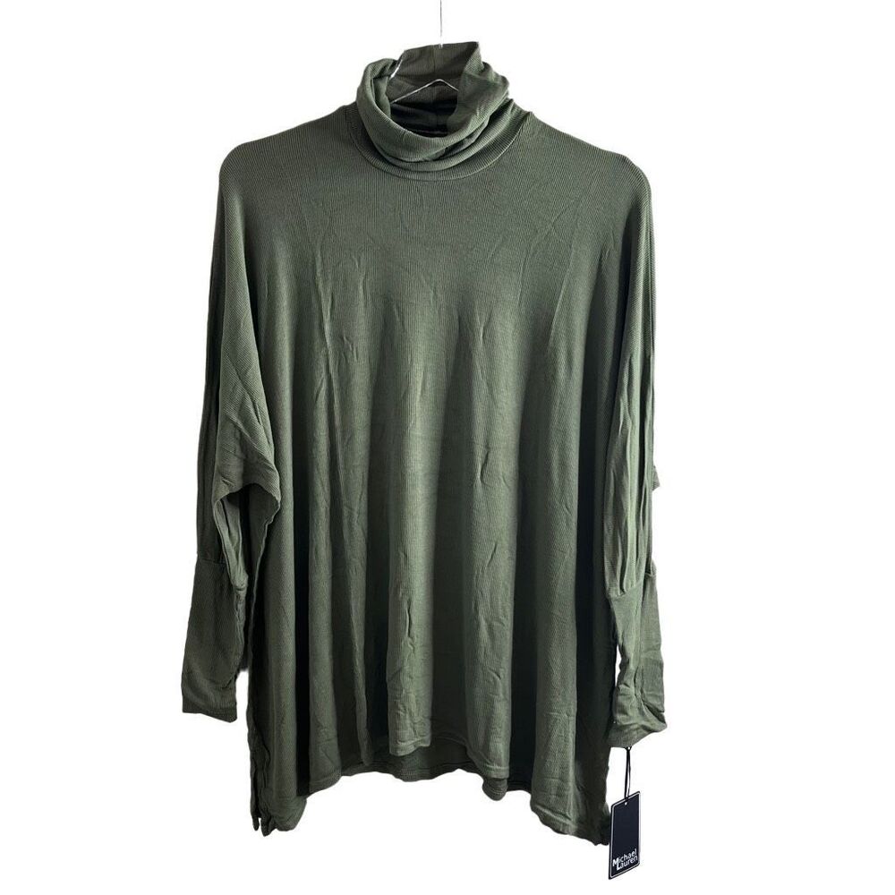 Michael Lauren Revolve Nero Draped Long Sleeve‎ Turtleneck Top XS NWT